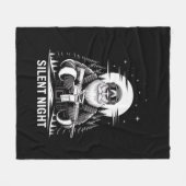 Stille Nacht Kerstman Militaire Veteraan Fleece Deken (Voorkant (Horizontaal))