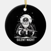 Stille Nacht Kerstman Militaire Veteraan Keramisch Ornament (Voorkant)