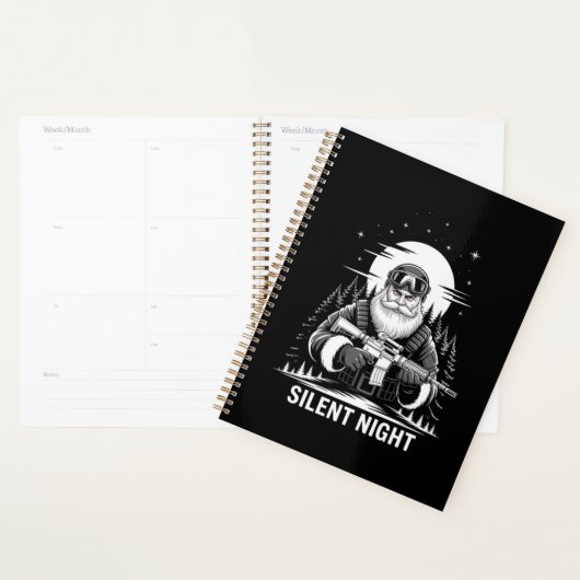 Stille Nacht Kerstman Militaire Veteraan Planner (Display)