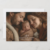 Stille nacht Kerstmis elegante moderne foto Feestdagenkaart (Voorkant)