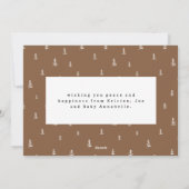 Stille nacht Kerstmis elegante moderne foto Feestdagenkaart (Achterkant)