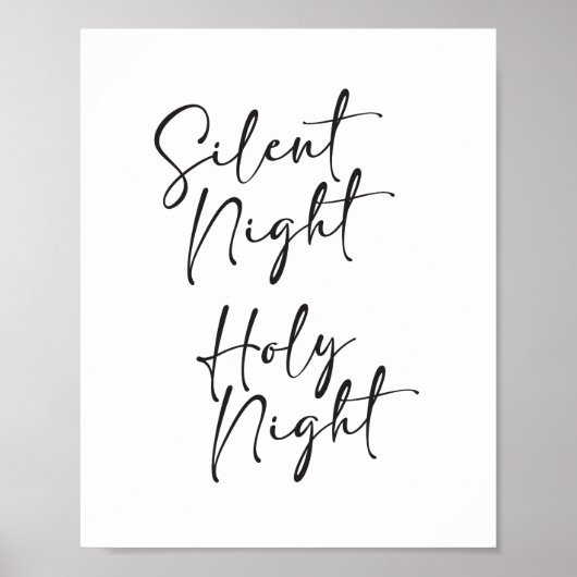 Stille nacht Kerstmis Poster (Voorkant)