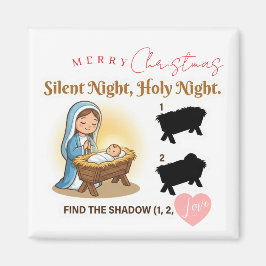 Stille Nacht Kerststal Zoek De Schaduw Game Magneet