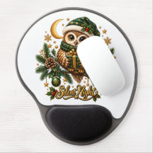 Stille Nacht Kerstuil Gel Pols Muis Pad