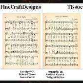 Stille Nacht & Manager Bladmuziek DU9 Decoupage Tissuepapier