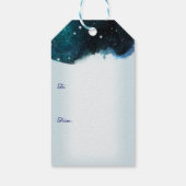 Stille nacht met herten vakantie cadeaulabel (Achterkant)