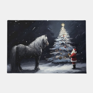 Stille Nacht - Mooi Paard en Kerstmis Deurmat