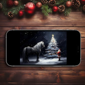 Stille Nacht - Mooi Paard en Kerstmis Feestdagen Kaart