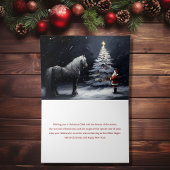 Stille Nacht - Mooi Paard en Kerstmis Feestdagen Kaart