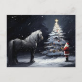 Stille Nacht - Mooi Paard en Kerstmis Feestdagenkaart (Voorkant)