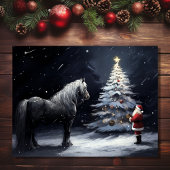 Stille Nacht - Mooi Paard en Kerstmis Feestdagenkaart