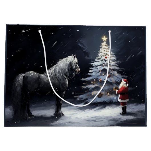 Stille Nacht - Mooi Paard en Kerstmis Groot Cadeauzakje (Achterkant)