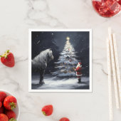 Stille Nacht - Mooi Paard en Kerstmis Servet (Insitu)