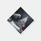 Stille Nacht - Mooi Paard en Kerstmis Servet (Hoek)