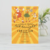 Stille nacht? Niet vanavond kerstfeest Kaart (Staand voorkant)