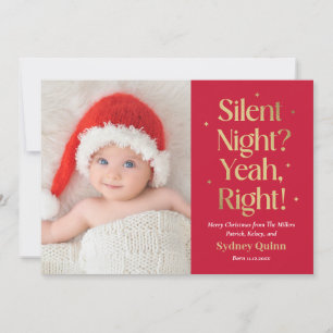 Stille Nacht Nieuwe Baby Grappige Kerstkaart