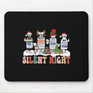 Stille Nacht Prettig Kerstmis Verpleegster Pillen Muismat
