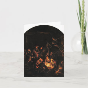 Stille Nacht - Rembrandt 1640. Feestdagen Kaart