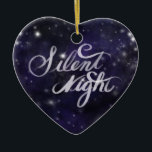 Stille Nacht - romantisch winters sneeuwlandschap Keramisch Ornament<br><div class="desc">Stille Nacht - romantisch winters sneeuwlandschap op een ochtend vroeg terwijl de maan schijnt over een laag verse sneeuw.</div>