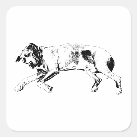 Stille Nacht Stretch Vierkante Sticker (Voorkant)