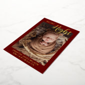 Stille Nacht Vakantiefoto Baby Aankondiging (Gedraaid)