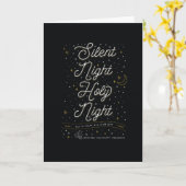 Stille Nacht / Vouw Kerstkaart Kaart (Gele Bloem)