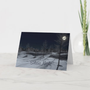Stille Nacht Vredige Winter Kerst Kaart