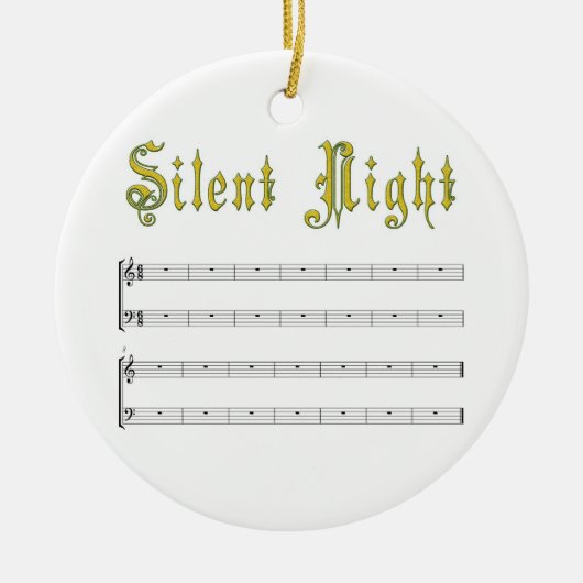 Stille nacht witte ornament (Voorkant)