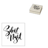 Stille Nachtborstel Kalligrafie Rubberstempel (Gestempeld)