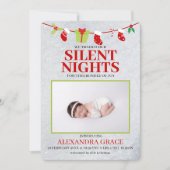 Stille Nachten Bundel Plezier Foto Kerst Geboorte Aankondiging (Voorkant)