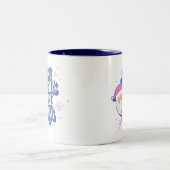 Stille nachten zijn saai grappig knipogen Santa Em Tweekleurige Koffiemok (Center)