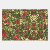 Stille Nachtmuziek Poinsettia Set Wrapping Paper (Voorkant 3)