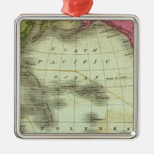 Stille Oceaan 6 Metalen Ornament (Voorkant)