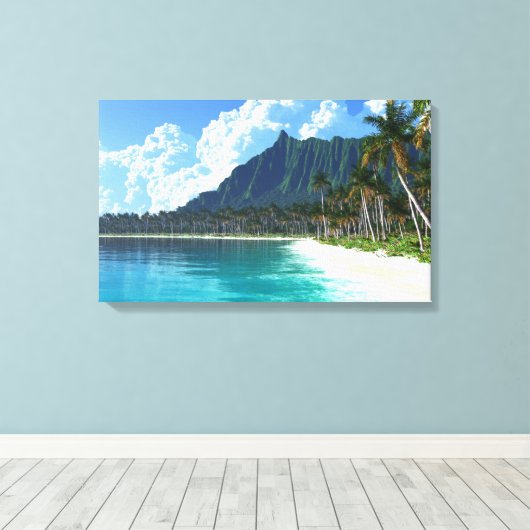 Stille Oceaan Canvas Afdruk (Insitu (Houten vloer))