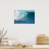 Stille Oceaan grote golf brekende poster (Keuken)