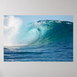 Stille Oceaan grote golf brekende poster