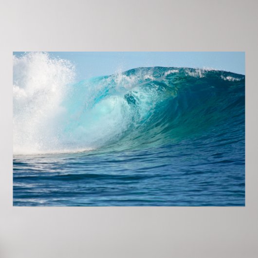 Stille Oceaan grote golf brekende poster (Voorkant)