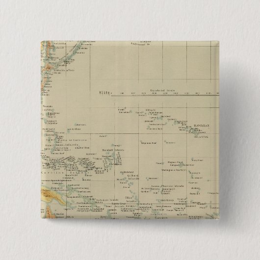 Stille Oceaan nr. 1 Vierkante Button 5,1 Cm (Voorkant)