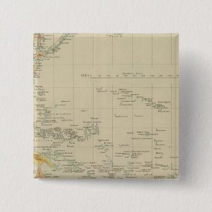 Stille Oceaan nr. 1 Vierkante Button 5,1 Cm