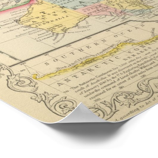 Stille Oceaan, Oceaangebied Poster (Hoek)