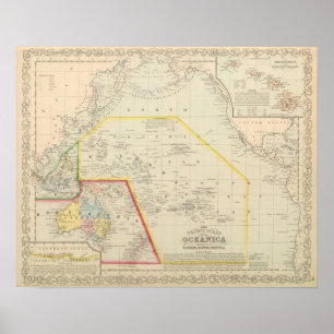 Stille Oceaan, Oceaangebied Poster