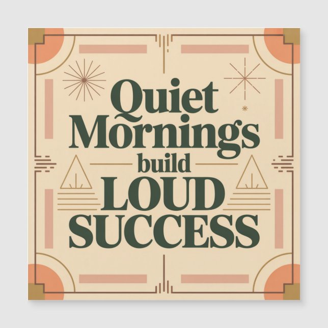 Stille ochtenden bouwen luid succes (Voorkant)