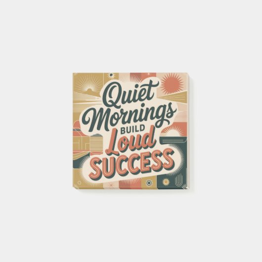Stille ochtenden bouwen luid succes post-it® notes (Voorkant)