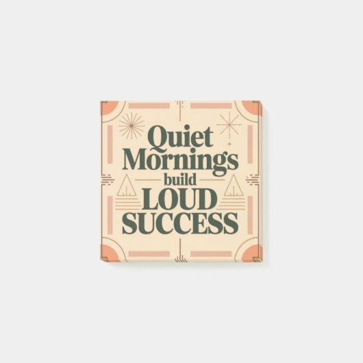 Stille ochtenden bouwen luid succes post-it® notes (Voorkant)