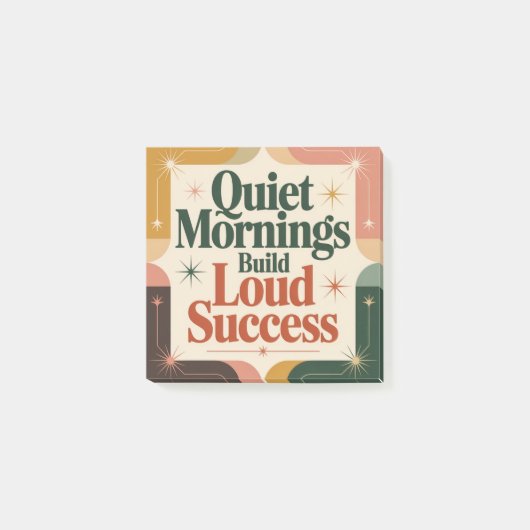 Stille ochtenden bouwen luid succes post-it® notes (Voorkant)