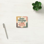 Stille ochtenden bouwen luid succes post-it® notes (Kantoor)