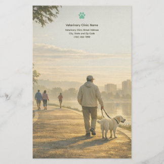 Stille ochtendwandeling – Briefpapier dierenklinie