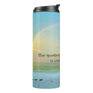 Stille onder een regenboog thermische tumbler thermosbeker