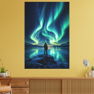 Stille Ontwaaking – Aurora Borealis Canvasprint Canvas Afdruk
