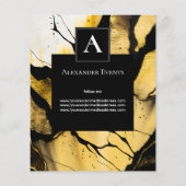 Stille Opkomst | Moderne Gouden Abstract Design Flyer (Achterkant)